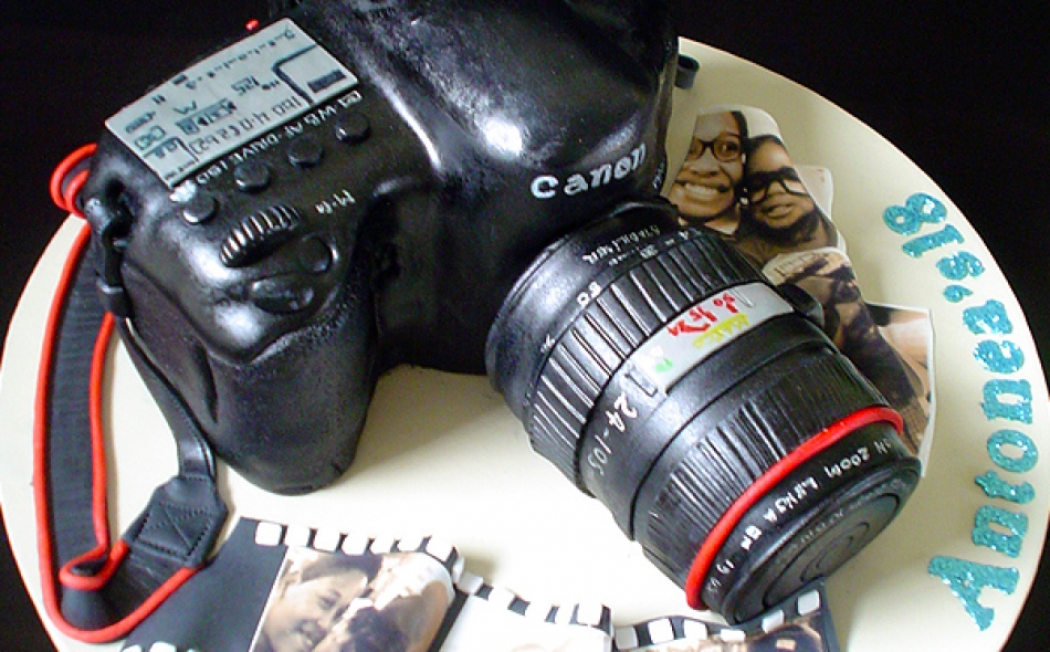 Canon SLR Camera Novelty Cake
