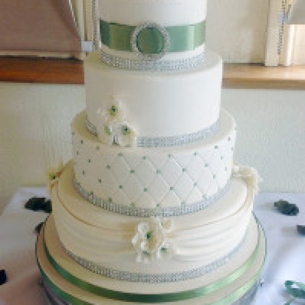 M And C Wedding Cake 199x300