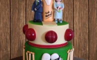 Novelty Cricket Themed Wedding Cake from £400