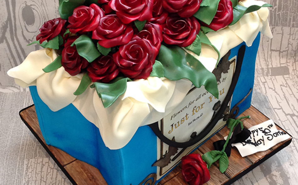 Large Floral Gift Bag Novelty Cake from £325