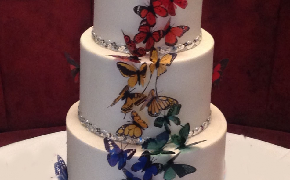 3 Tier Butterfly Wedding Cake £475