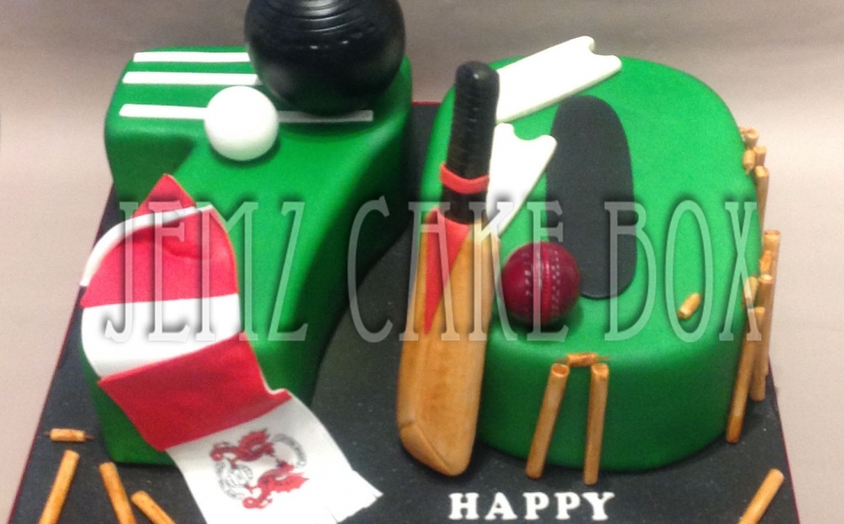Numeral Sports Themed Birthday Cake