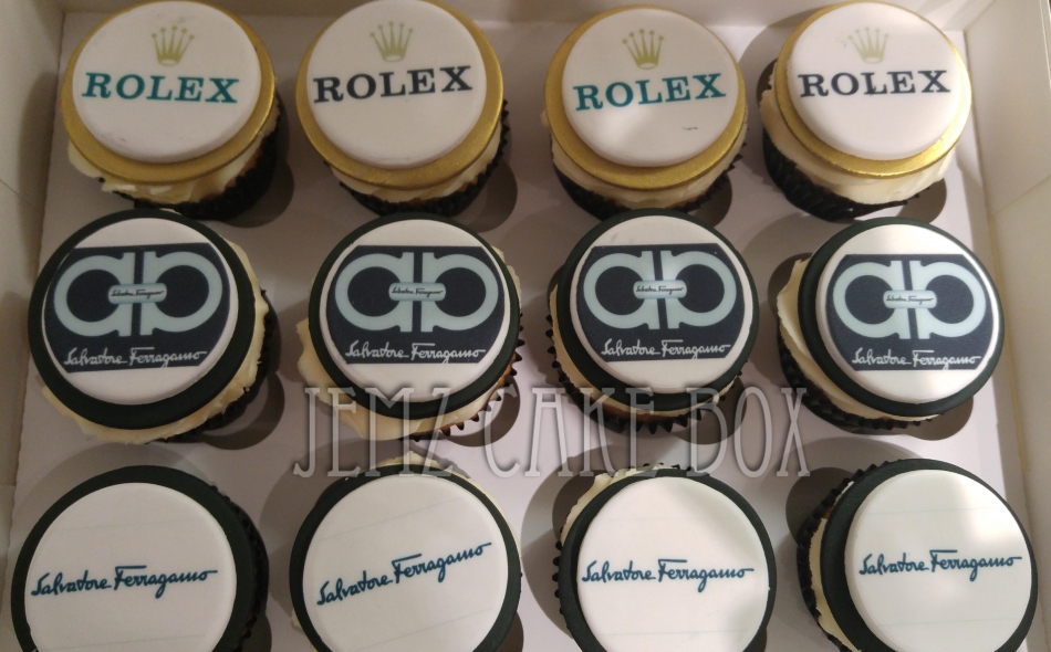 Black and Gold Rolex Themed Printed Toppers