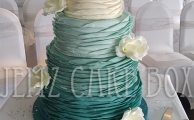 Teal Ruffle Wedding Cake From £699