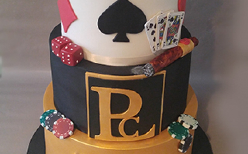 3 Tier Casino Theme Celebration Cake £399