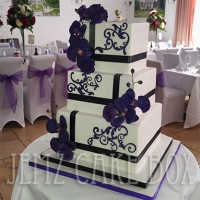 Purple Moth Orchid Wedding Cake £640