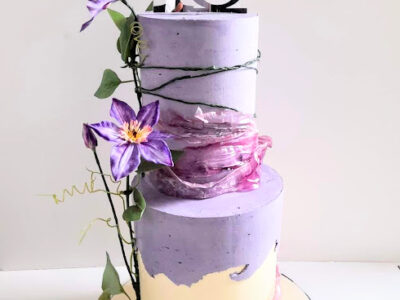 Two Tier 8"& 6" Barrel Cake