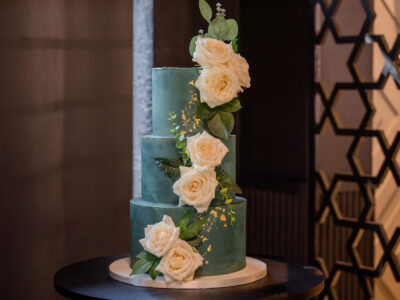 Emerald Green and Gold wedding Cake by Jemz Cake Box Wedding Cake Designer, Cheshunt, Hertfordshire