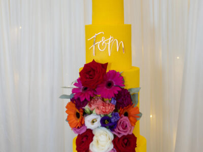 Yellow Floral Wedding Cake by Jemz Cake Box Wedding Cake Designer, Cheshunt, Hertfordshire